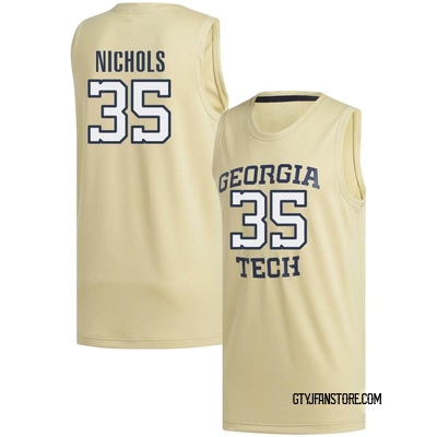 Men's Emmer Nichols Georgia Tech Yellow Jackets Replica Basketball Jersey - Gold