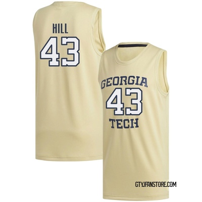 Men's Jermontae Hill Georgia Tech Yellow Jackets Replica Basketball Jersey - Gold