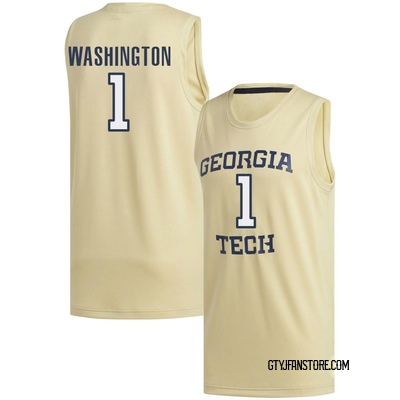 Men's Lamar Washington Georgia Tech Yellow Jackets Replica Basketball Jersey - Gold