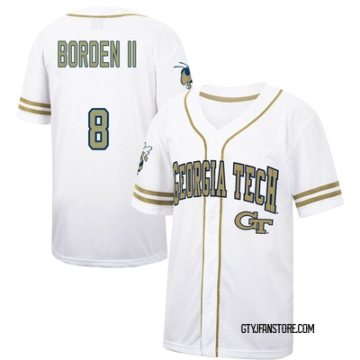 Men's Tim Borden II Georgia Tech Yellow Jackets Replica Colosseum White/ Free Spirited Baseball Jersey - Gold