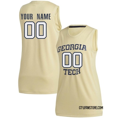 Women's Custom Georgia Tech Yellow Jackets Replica Basketball Jersey - Gold