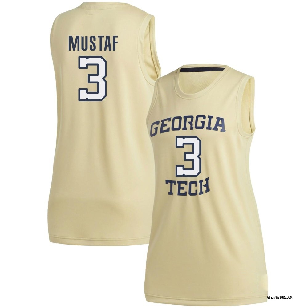 Women's Jaeden Mustaf Georgia Tech Yellow Jackets Replica Basketball Jersey - Gold