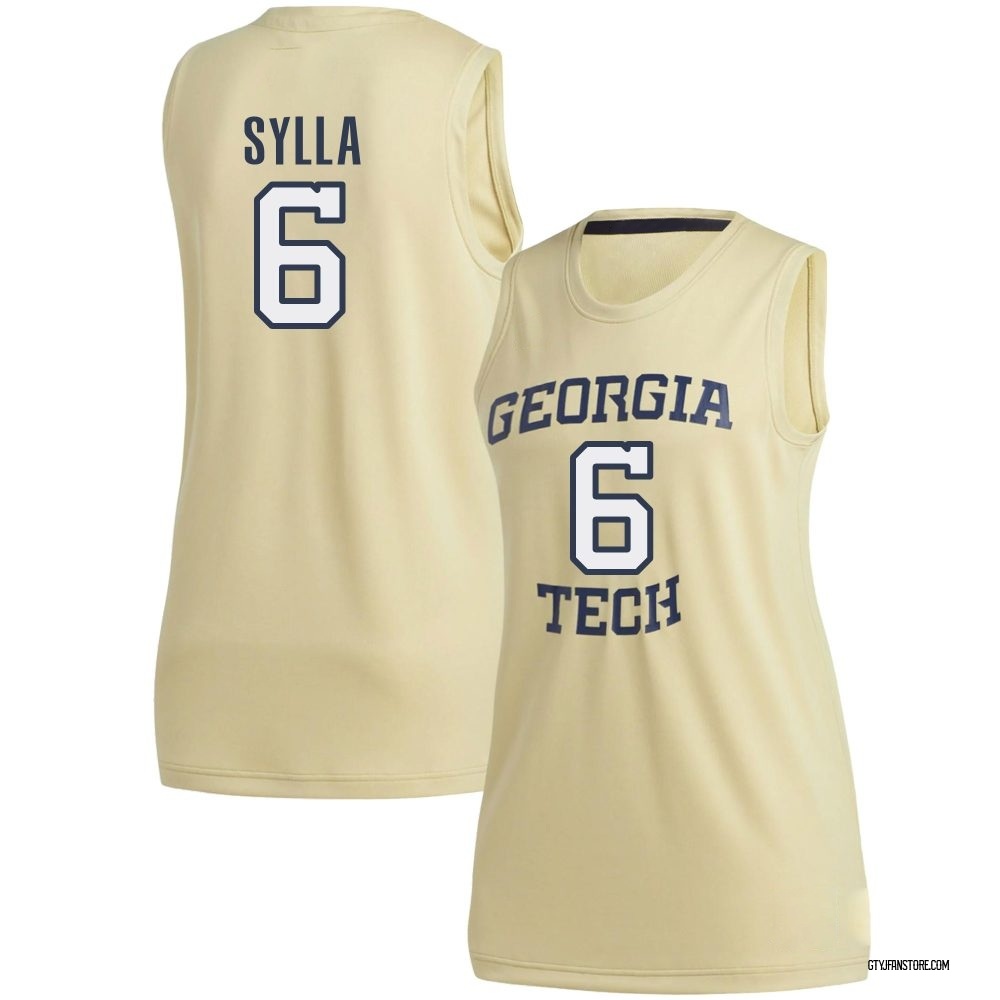 Women's Mouhamed Sylla Georgia Tech Yellow Jackets Replica Basketball Jersey - Gold