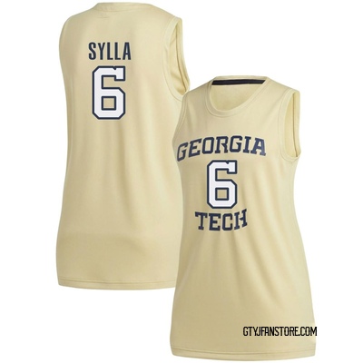 Women's Mouhamed Sylla Georgia Tech Yellow Jackets Replica Basketball Jersey - Gold