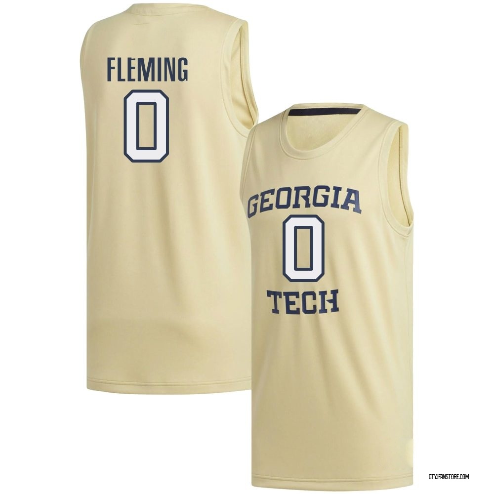 Youth Akai Fleming Georgia Tech Yellow Jackets Replica Basketball Jersey - Gold