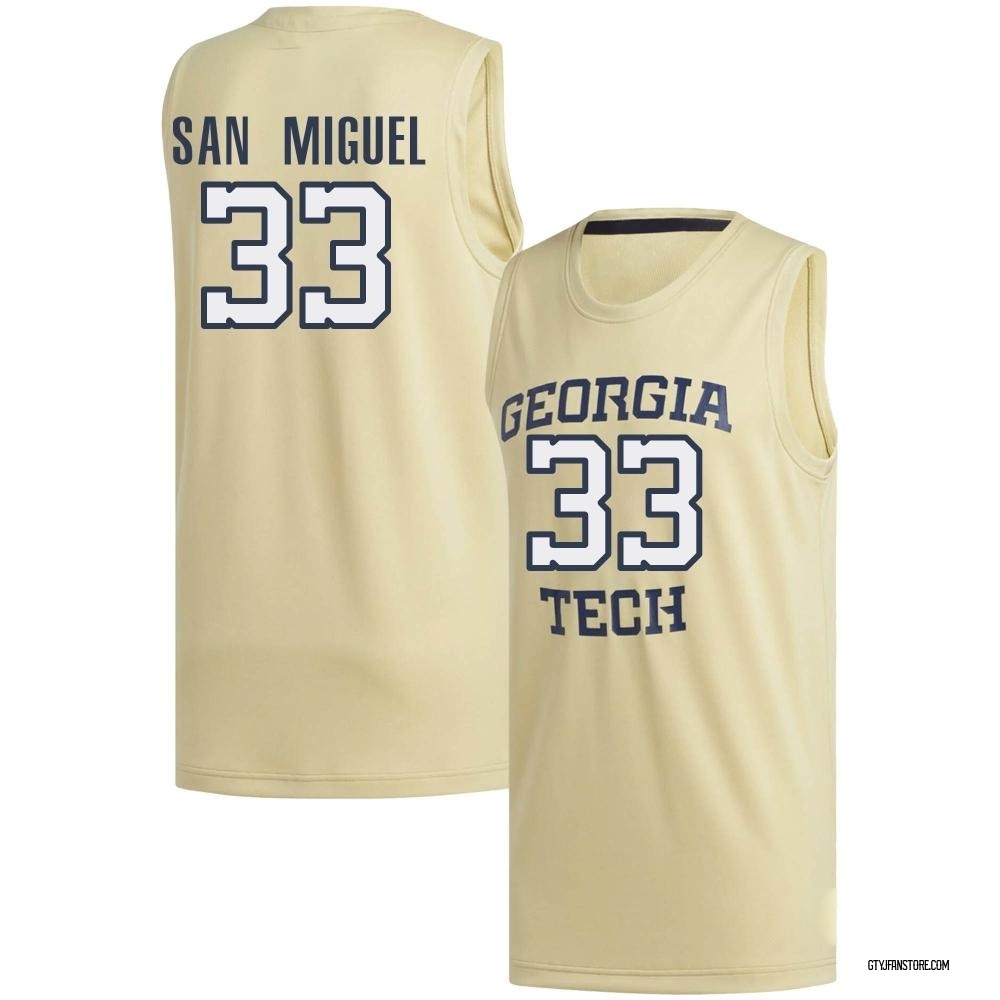 Youth Marcos San Miguel Georgia Tech Yellow Jackets Replica Basketball Jersey - Gold