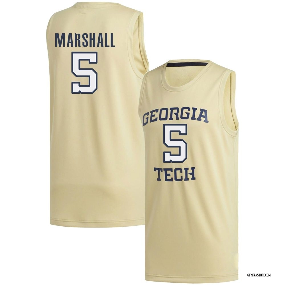 Youth Peyton Marshall Georgia Tech Yellow Jackets Replica Basketball Jersey - Gold